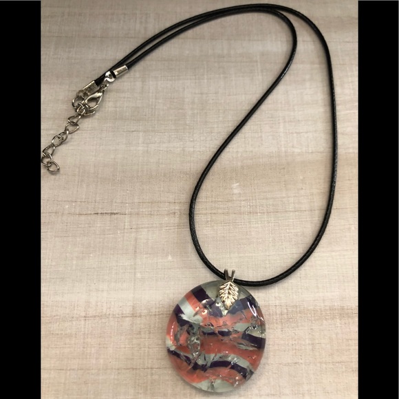 Glass pendant necklace Handmade necklace boho - Picture 2 of 12